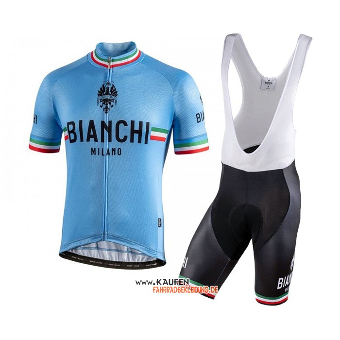 Bianchi Kurzarmtrikot 2021 und Kurze Tragerhose Wei